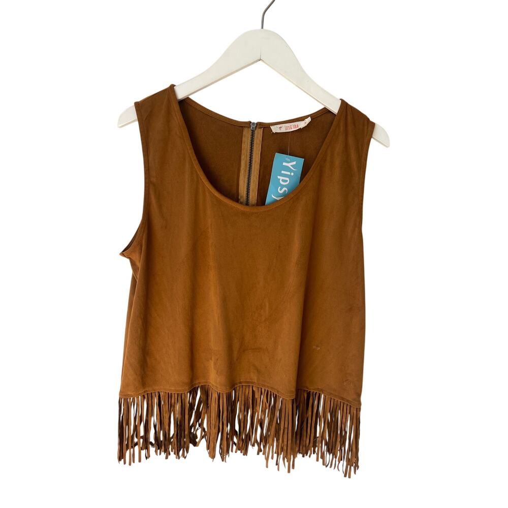 Izzy & Lola Suede Fringe Tank